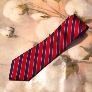 Tommy Hilfiger Red and Blue Striped Tie